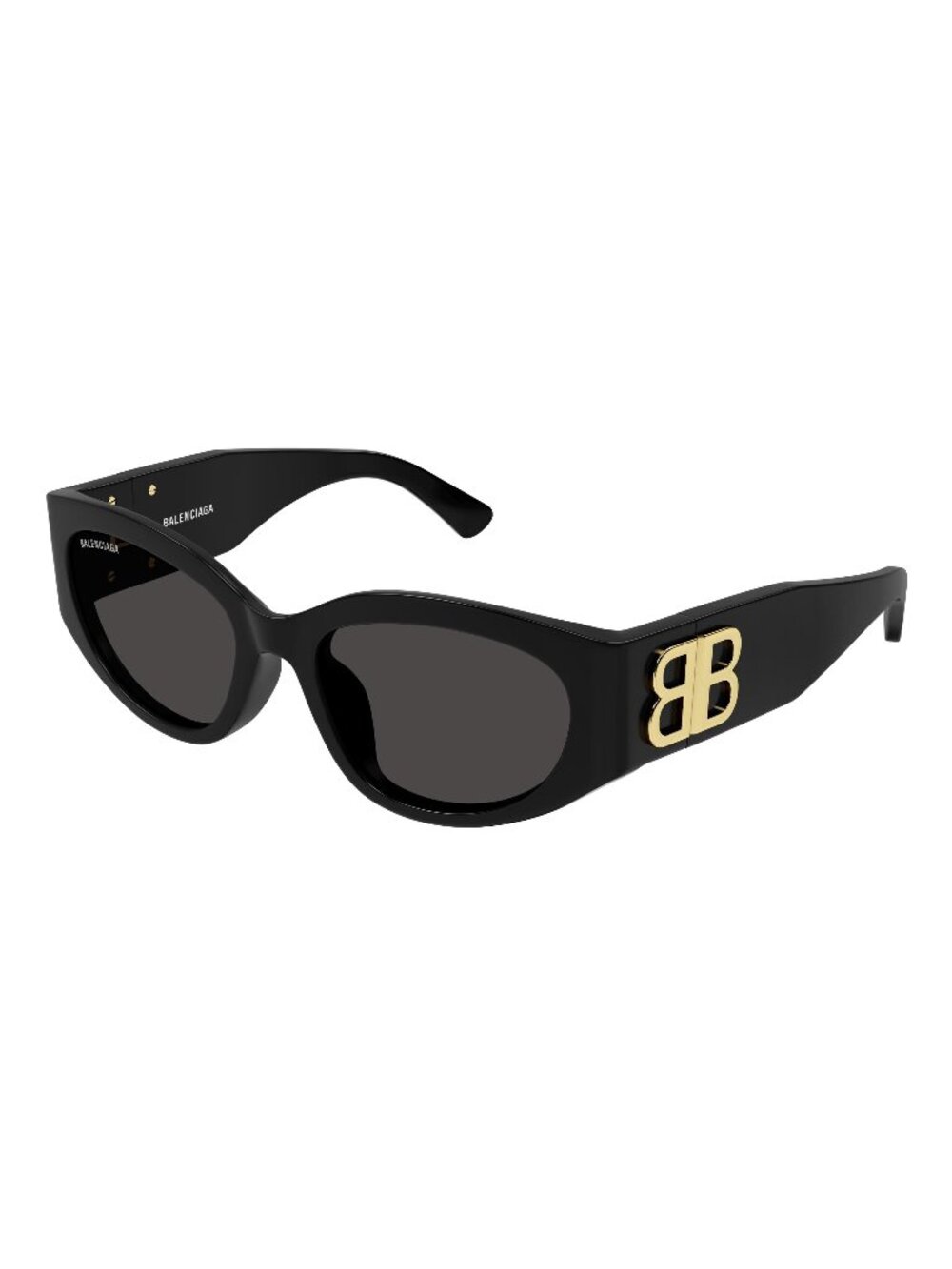 New Balenciaga Women's Sunglasses Black Square Grey Lens Acetate Frame BB0324SK